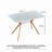 White Modern Minimalist Dining Table, Anti-Scratch MDF Top With Metal Shelf & Heat Transfer Legs, Leveling Feet Design For Dining Room Kitchen Office-588402751