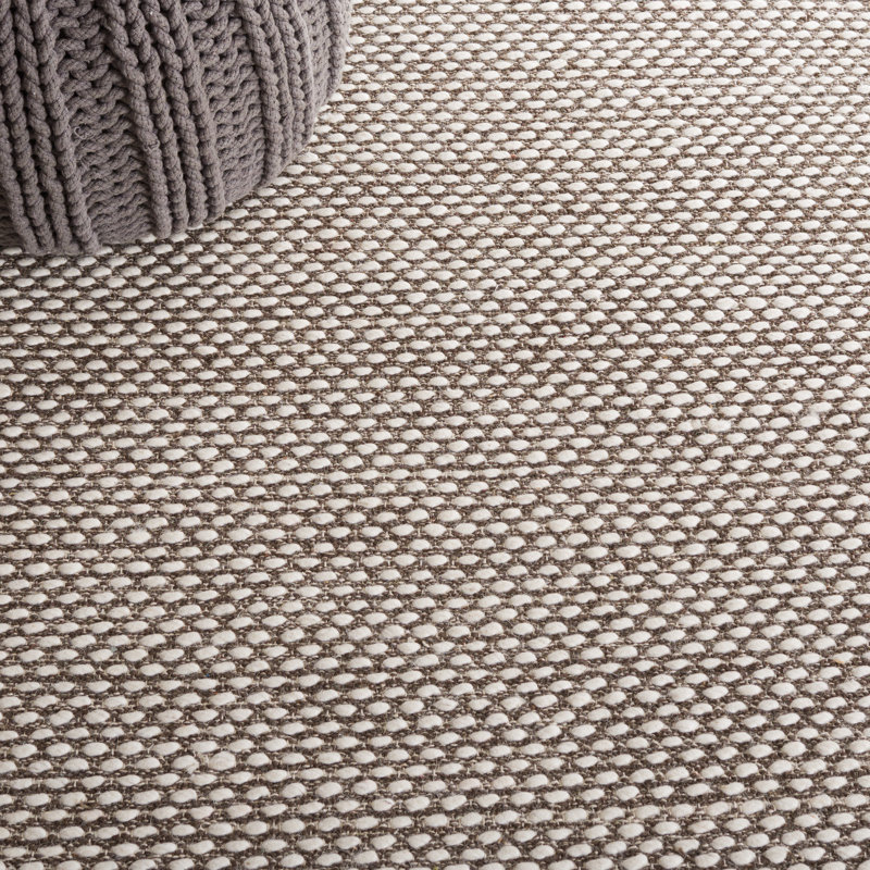 Vermont Flat Weave Wool/Cotton Rug in Brown, Rectangle 6' x 9'