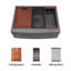 Évier de cuisine 33 x 22 x 10 po à tablier simple en acier inoxydable avec poste de travail
