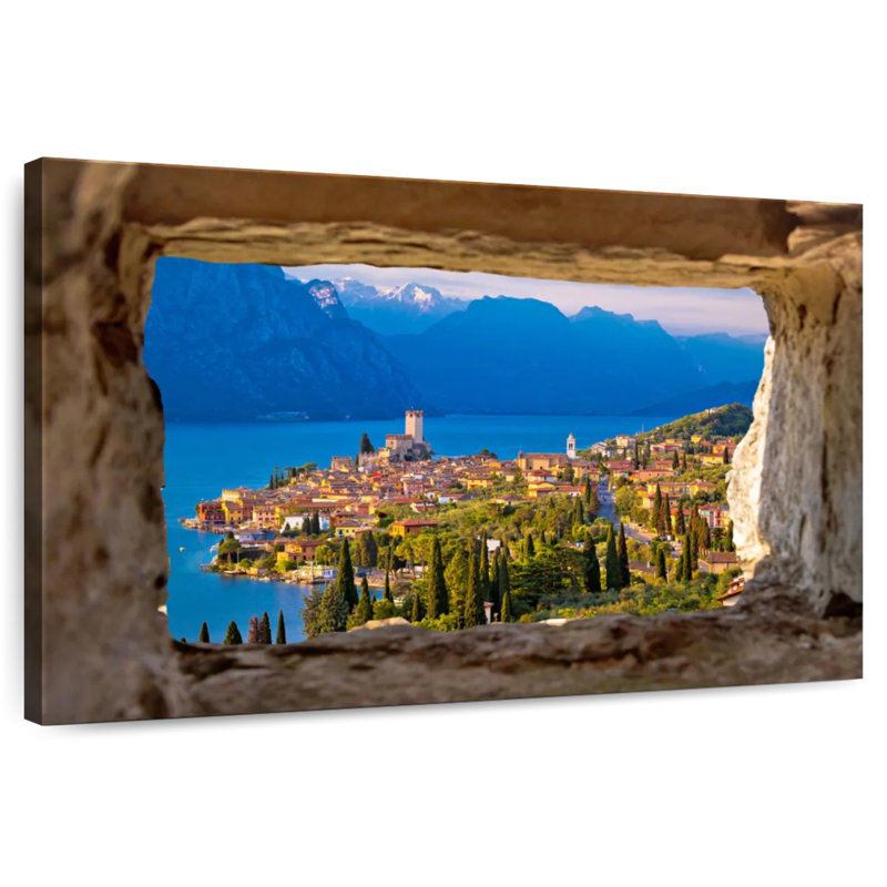 Ravi vue de Malcesine, H 26 po x l 39 po