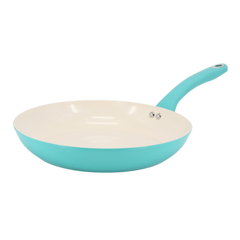Rexford Aluminum Non-Stick Frying Pan, Teal, 9.5" W
