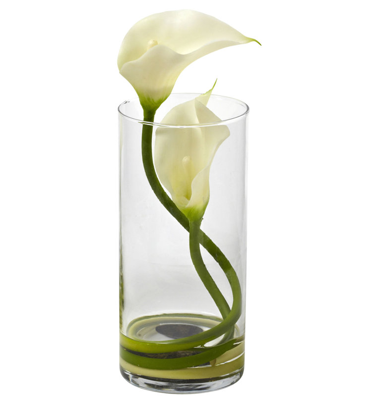 Lilies Arrangement in Vase, Cream