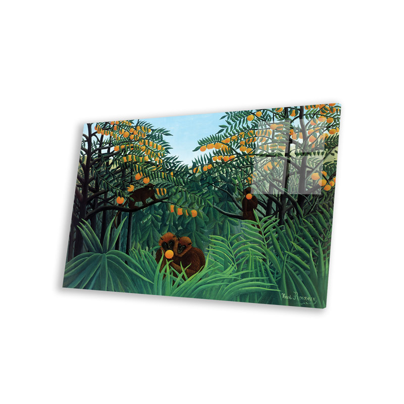 Monkey In The Jungle, 1910 sur plastique / acrylique par Henri Rousseau, peinture