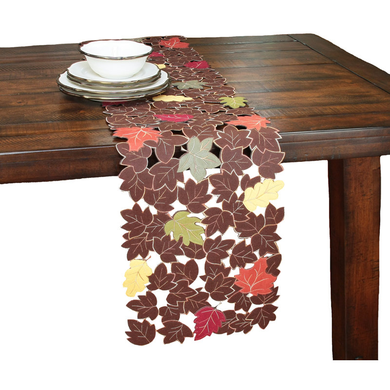 Forest Floral Thanksgiving Table Runner, 70" L x 13" W