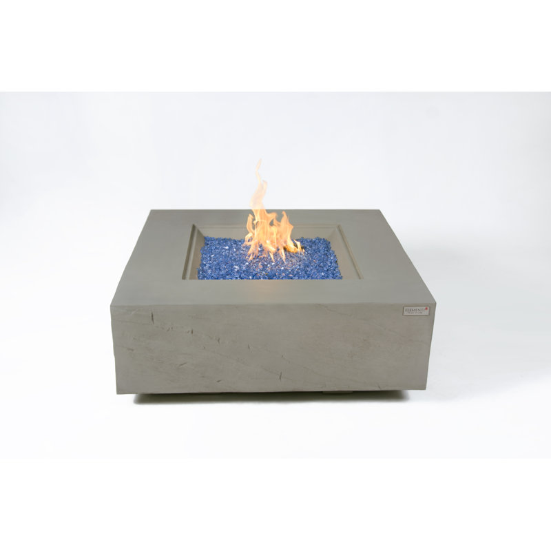Square Smokeless Fire Pit Table, Propane, Space Grey