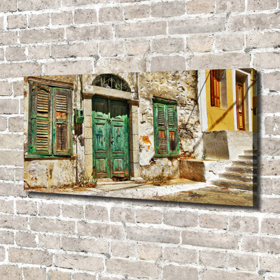 Greek Streets - Wrapped Canvas Print