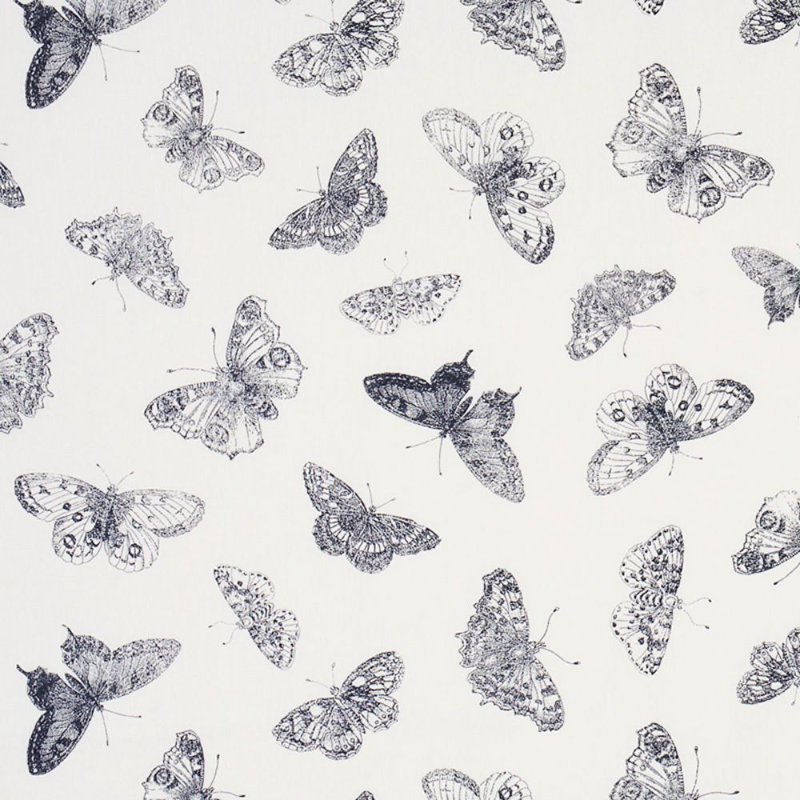 Tissu Burnell Butterfly, Noir