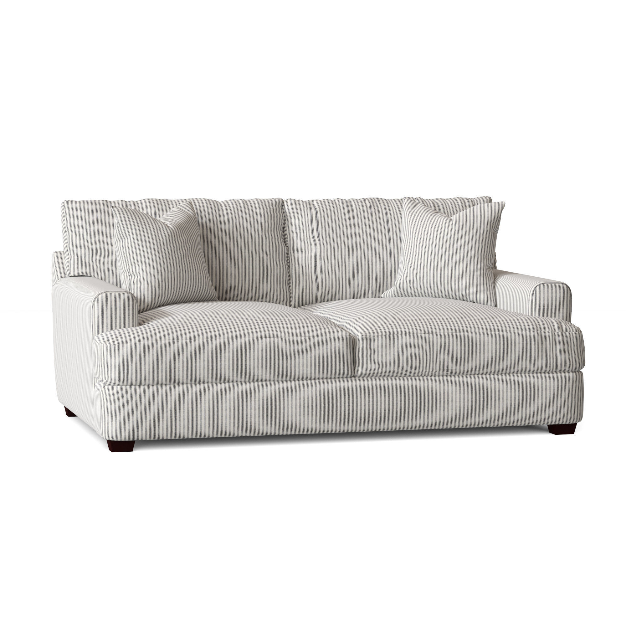 Emilio 65'' Upholstered Loveseat, Cruise Adrift Woven Stripe