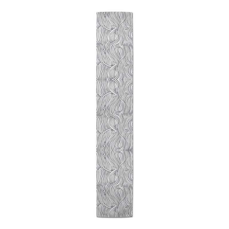 Analicia Rectangle Polyester Table Runner, 90'' x 16'', Gray