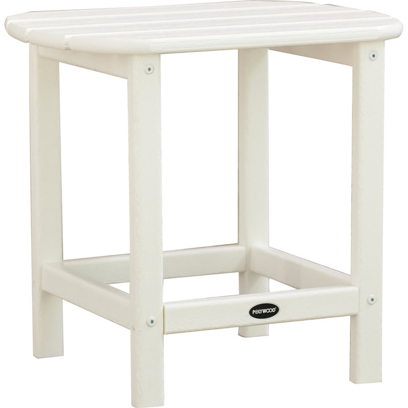 POLYWOOD South Beach 18" Side Table, White