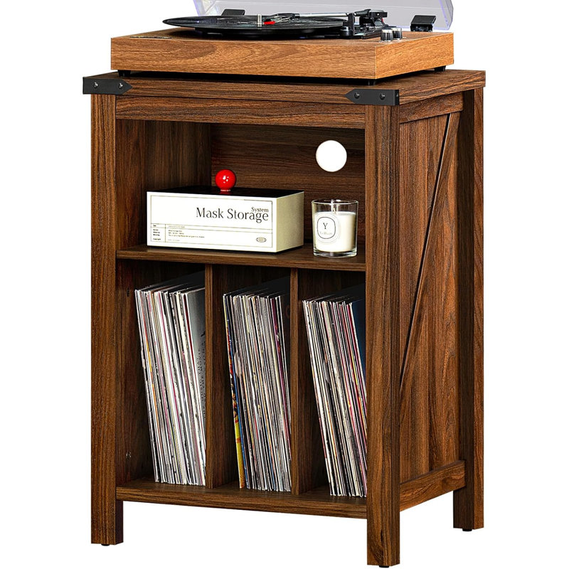 29.01 " H Media Shelves, Brown