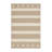 Soft Plush Ferree July 4Th Modern & Contemporary Abstract Area Rug in Beige – Beige Binding-1528950412