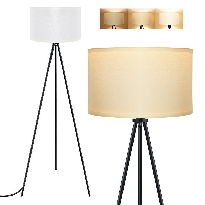 Lampe trépied 49,5 po Hughlon, Blanc