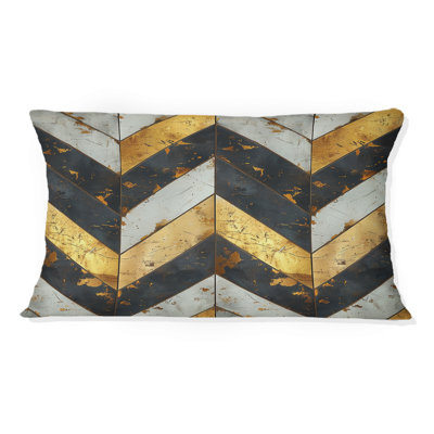 Coussin lombaire ivoire à chevrons - Glam