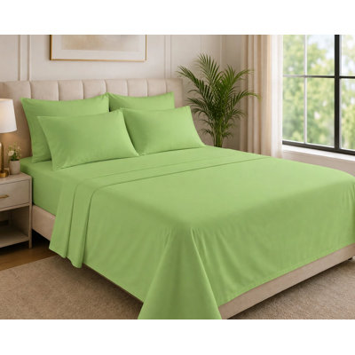 6-Piece Premium Rayon from Bamboo Sheet Set, Soft Cooling Deep Pocket Bed Sheets