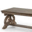 Pochette à rideaux Table basse rectangulaire en bois patiné avec base en tréteaux