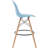 Carino Crimmins Metal Bar Stool – Eiffel Leg Counter Bar Height Stool with Curved Back for Kitchen Island, Breakfast Bar, or Pub Table, Home Bar-100775245
