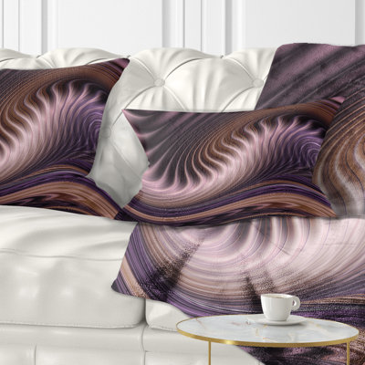 Art mural fractal mauve - oreiller abstrait imprimé