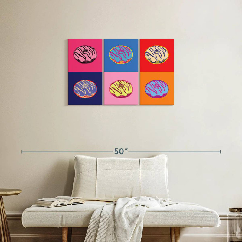 Yarlin Colorful Doughnuts Pop, 20" H x 33" W