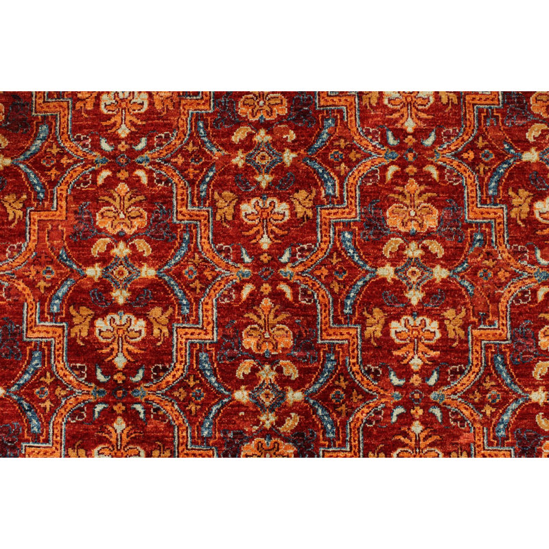 4x6 Red and Rust Turkish Oushak Rug