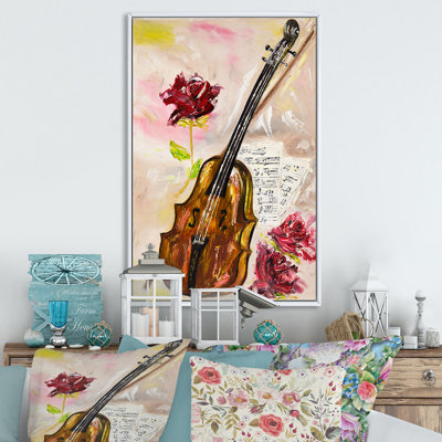 Violon et roses - sur