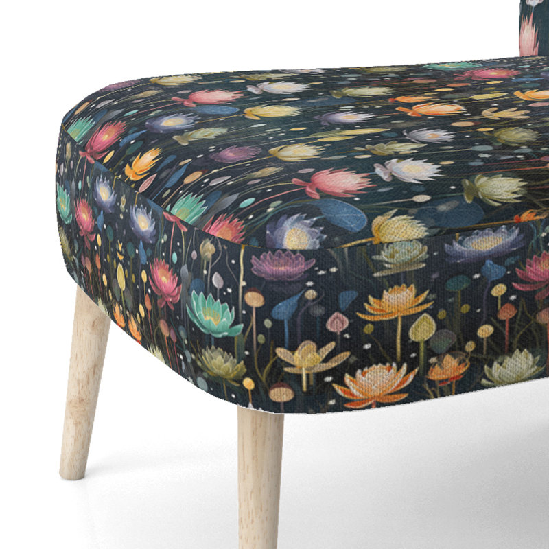 Chaise d'appoint rembourrée Cottage A, Présence de lotus zen coloré