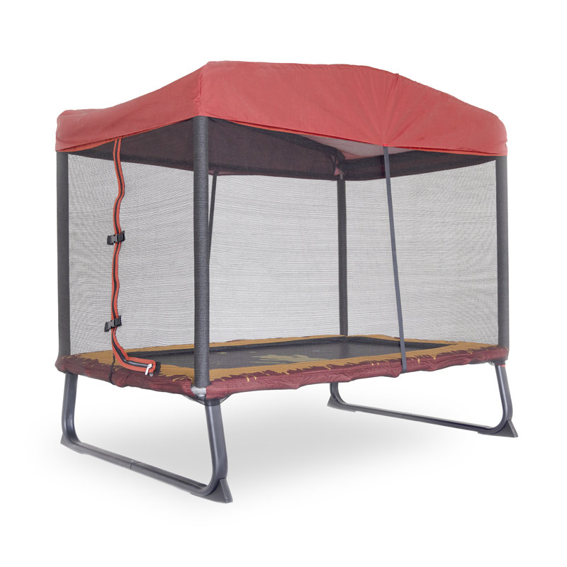 Trampoline rectangulaire intérieur / extérieur 6 pi x 4 pi Winnie l'ourson Skywalker avec enclos et auvent