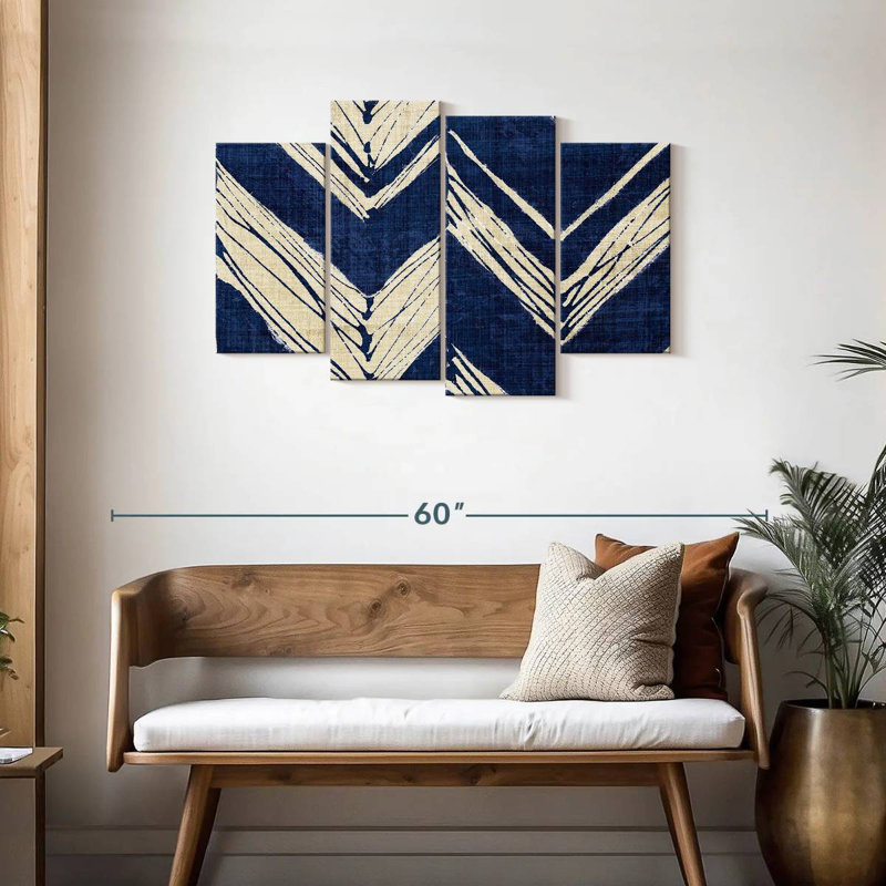 Batik indigo Kerner II, H 27 po x l 43 po