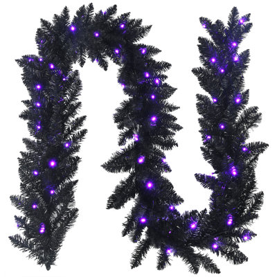 108'' in. Lighted Faux Garland