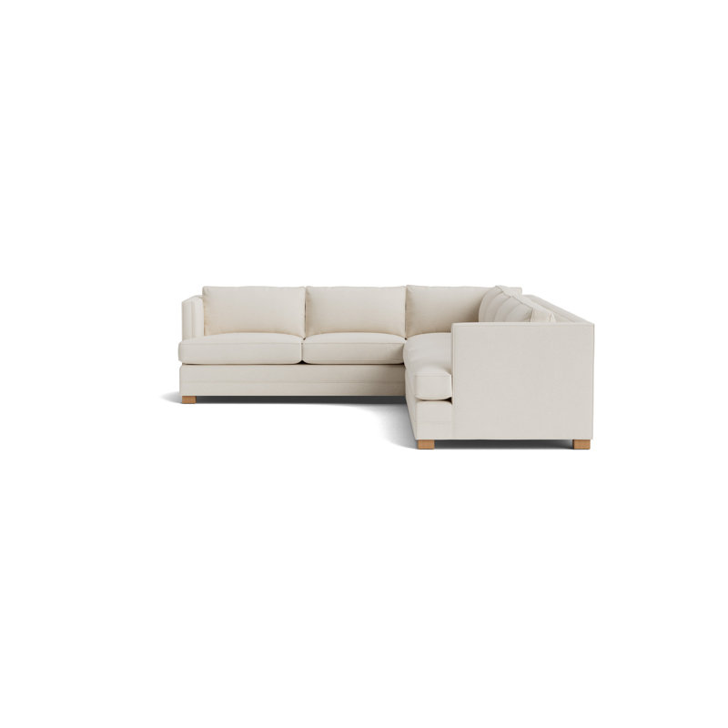 Keaton Chaise Sectional, Performance Boucle - Cream, Natural