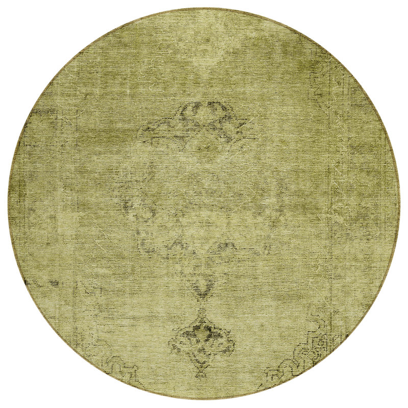 Nayelin Washable Oriental Indoor / Outdoor Rug, Round 8'