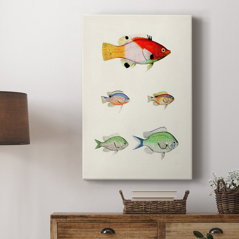 Poisson tropical coloré I - galerie Cavas sur mesure, H 18 po x l 12 po