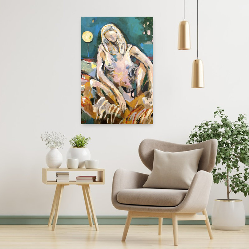 Art contemporain contemporain abstrait, H 36 po x l 24 po