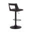 Tabourets de bar réglables, similicuir noir, pivot moderne pour la cuisine