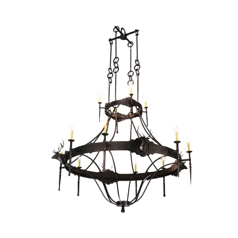Rustic Lodge 12 - Light Chandelier