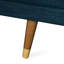 Tissu de style Mid-Century moderne avec capitonnage à boutons, capitonnage bleu marine et surpiqûres en losanges