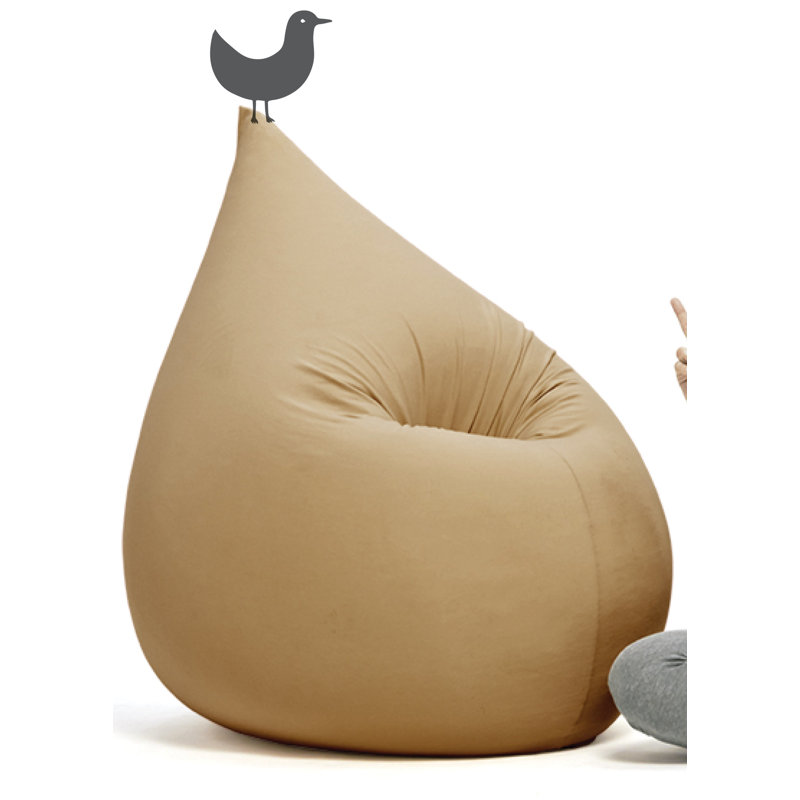 Elly Refillable Bean Bag Chair, Sand
