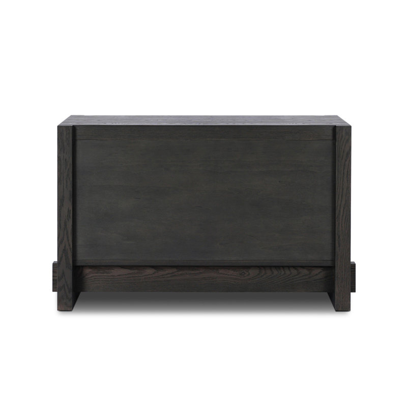 ARAMIS 2 - Drawer Nightstand, Smoked Black Resawn