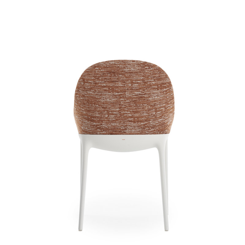 Eleganza Upholstered Dining Chair, Russet, White