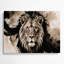 Faune, lion d'Afrique, art mural en métal noir-1741336254