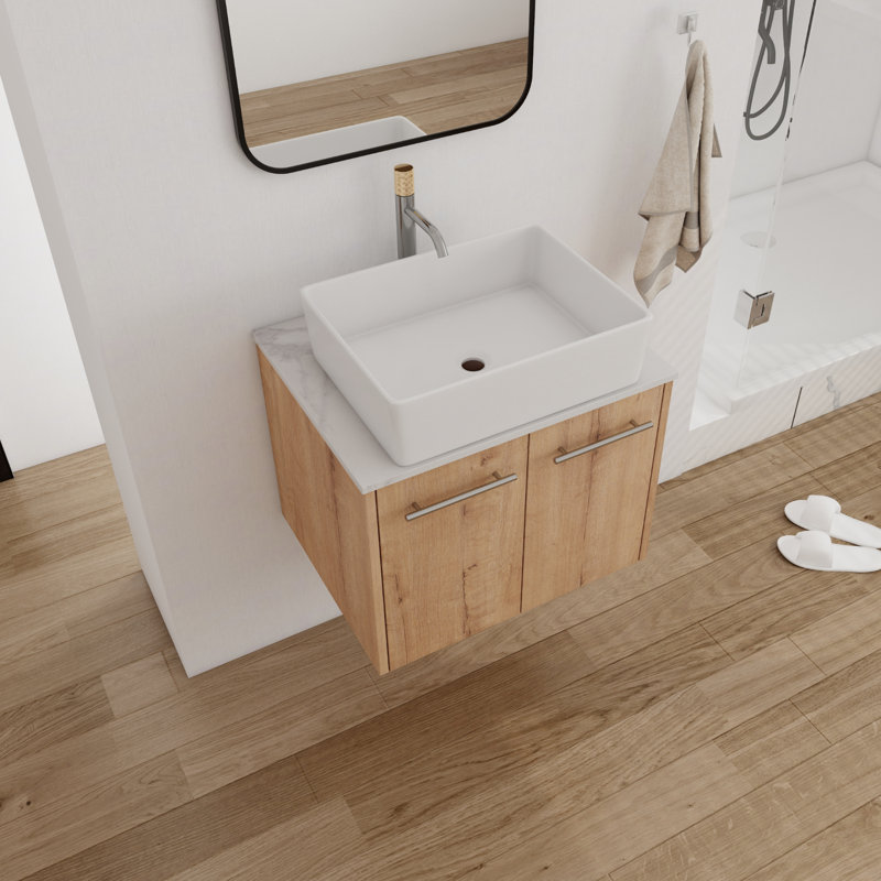 Ensemble de meuble-lavabo simple 23,94 po avec dessus en pierre Christmat