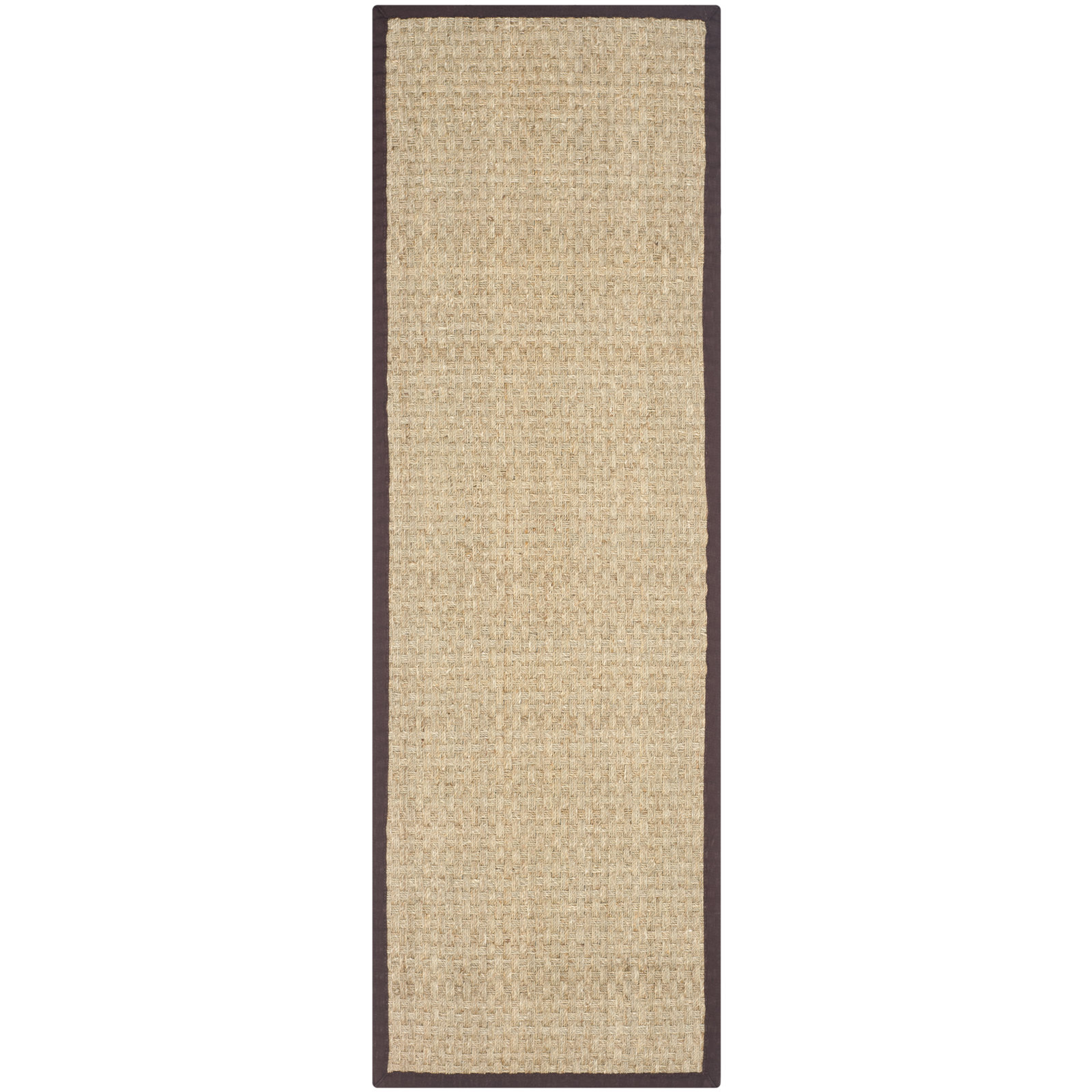 Debroh Natural Fiber Seagrass Solid Color Rug, Runner 2'6" x 8'