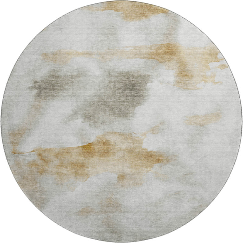Premium Machine Washable Jacquez AMF1800 Modern Rug, Round 8'