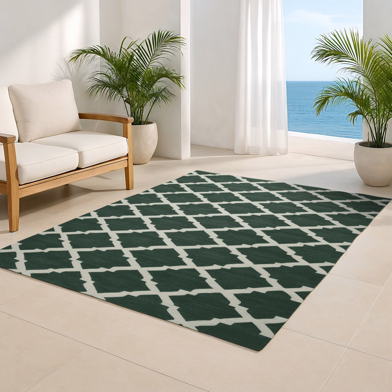 Tapis vert intérieur et extérieur Trellis, Rectangulaire 8 pi x 10 pi