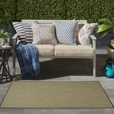 Tapis vert moderne intérieur / extérieur Hartigan