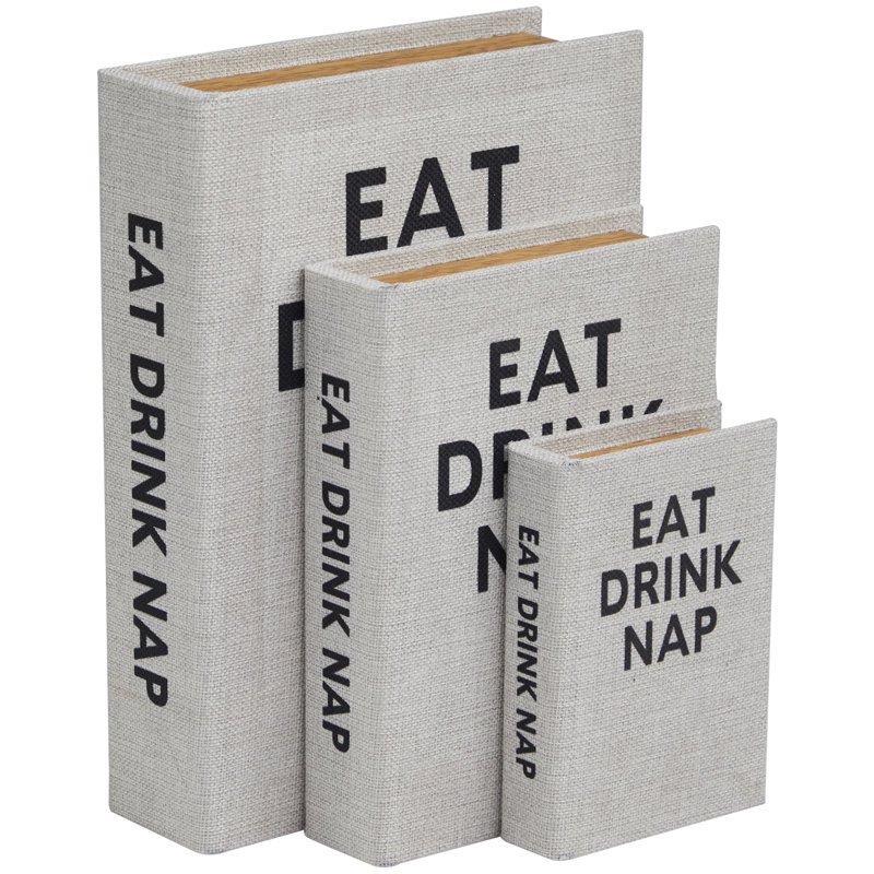 Lin avec typographie et livre décoratif inspiré de la page dorée, Gris clair