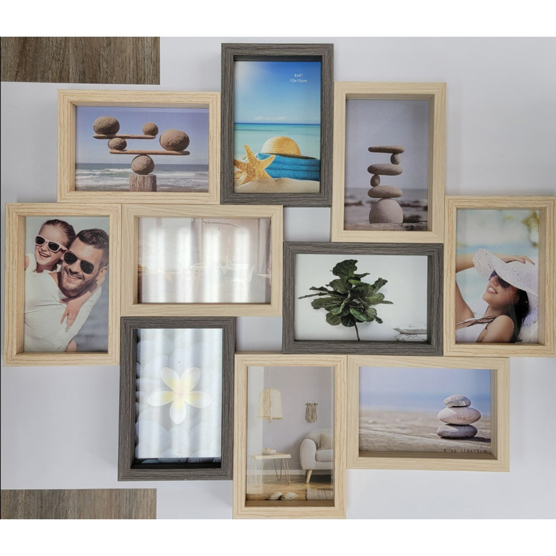 Ensemble 5 pièces de collage en plastique 8 po x 10 po noir
