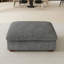Pouf rectangulaire Kasi 92 cm (36,2 po) en chenille capitonnée, grand pouf individuel modulaire pour canapé d'angle-130631767