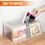Boîte de rangement pour CD, organisateur de CD empilable en plastique transparent