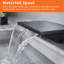 Robinet de baignoire à 3 trous à fixation sur plateau avec robinet cascade pour baignoire Robinet de baignoire moderne à deux poignées en laiton-108406263
